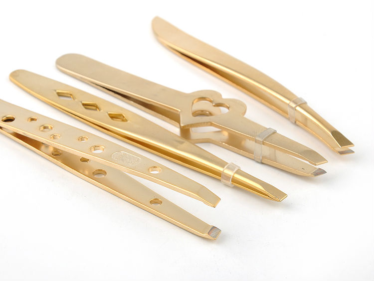 Eyebrow Tweezers Gold Plating set  PL-A13